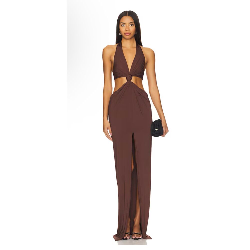 NBD The Donyale Gown in Brown Size Small $228
